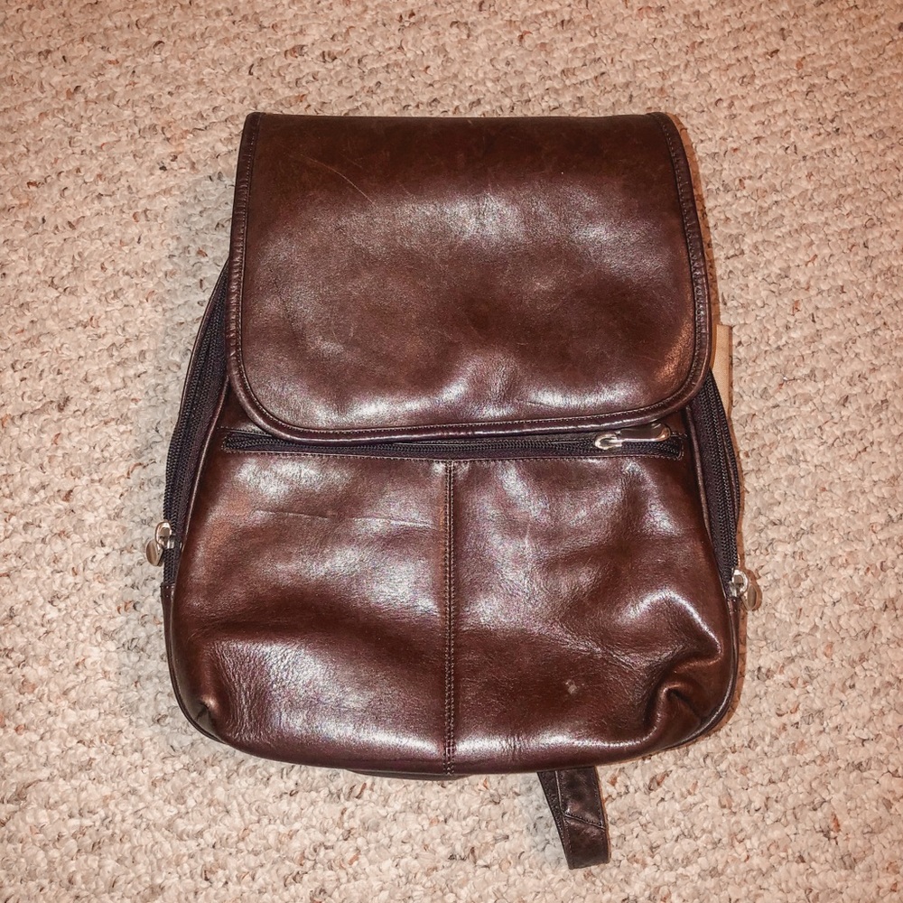 Genuine Leather Mini Backpack